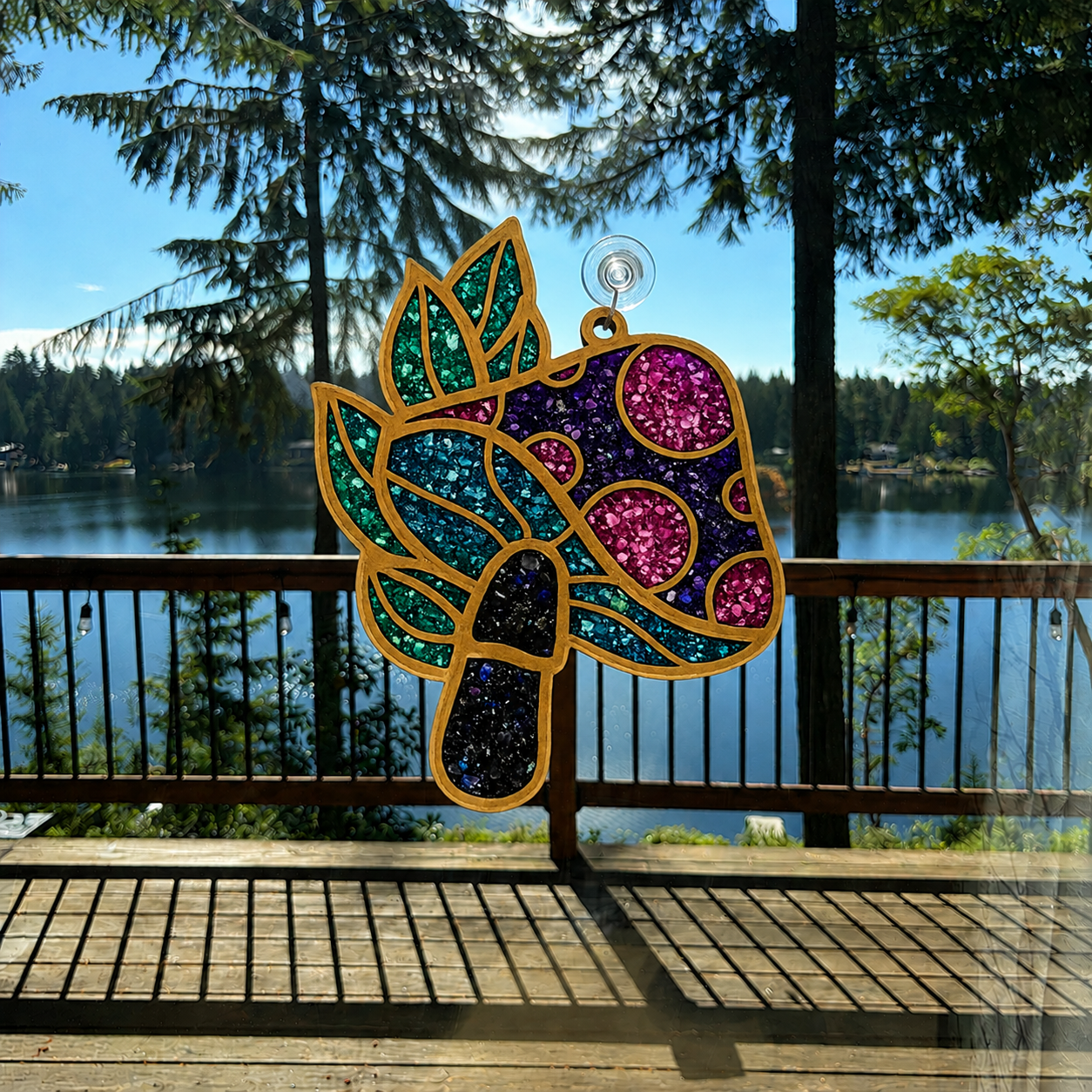 Crushed Glass Art Kit | Mystic Mushroom | 12"