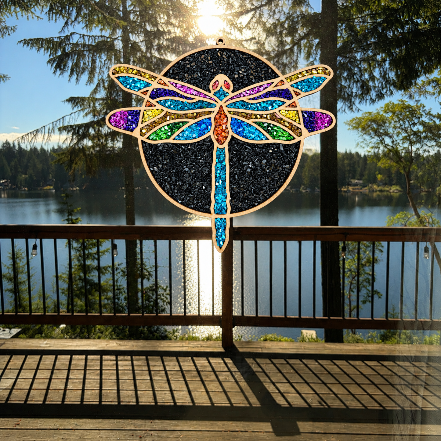 Crushed Glass Art Kit | Midnight Dragonfly