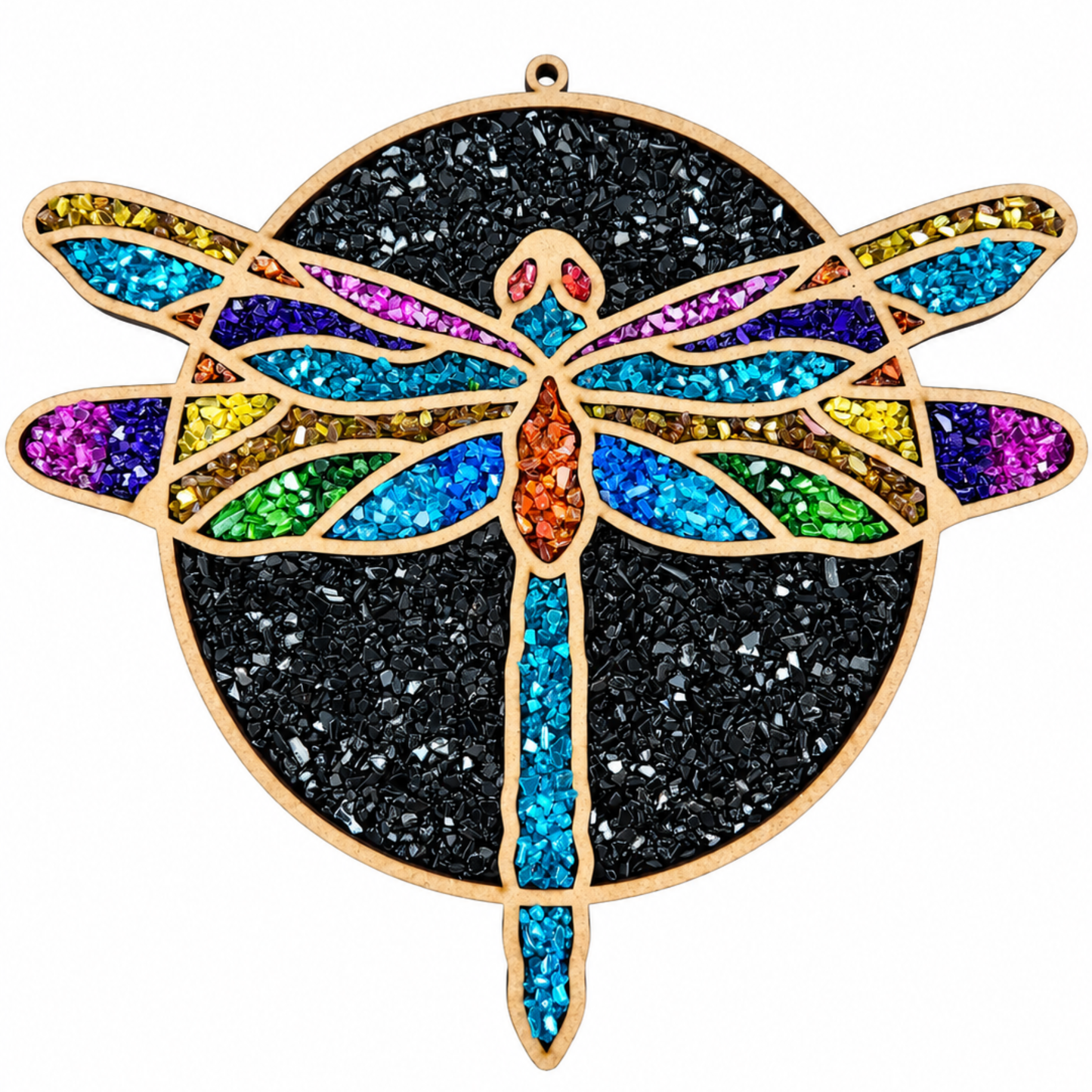 Crushed Glass Art Kit | Midnight Dragonfly