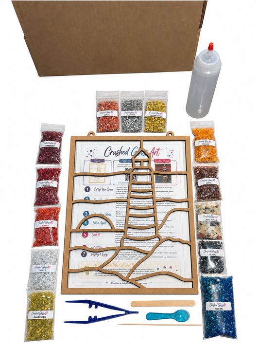 Crushed Glass Art Kit | Lighthouse