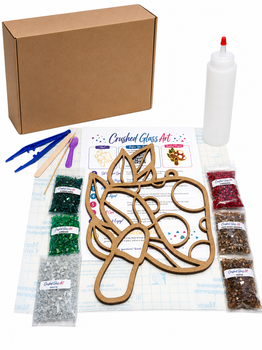 Crushed Glass Art Kit | Woodland Wonder Mushroom | 12"